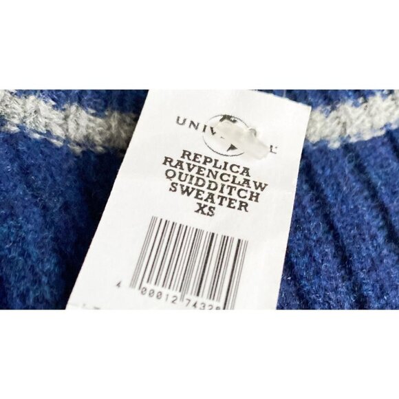 NWT Universal Studios Harry Potter Ravenclaw Quidditch Wool Pullover XS - Picture 8 of 8